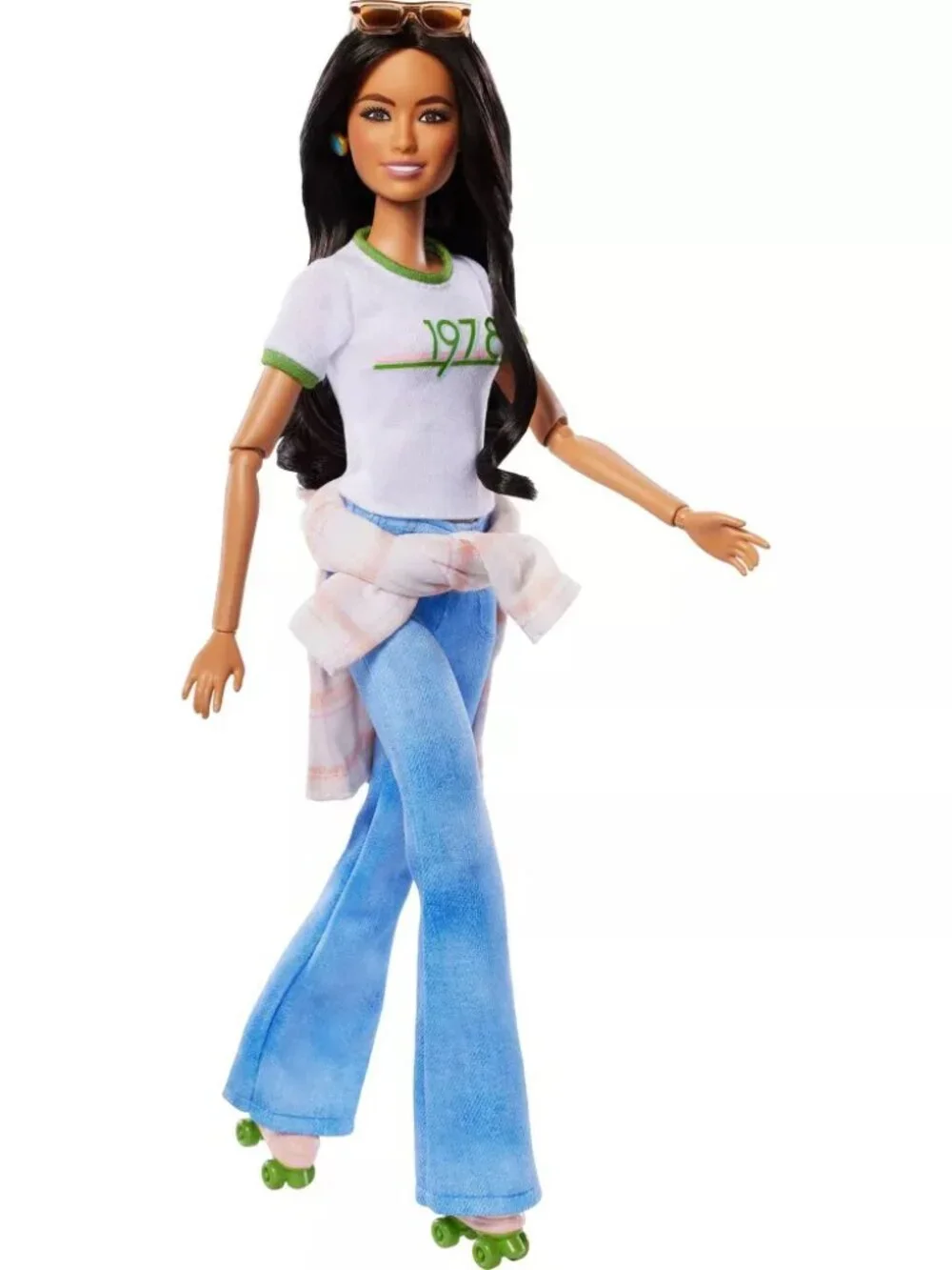 NEW Barbie Joanna Gaines Doll, Posable Brunette in Jeans & Top w/ Roller Skates